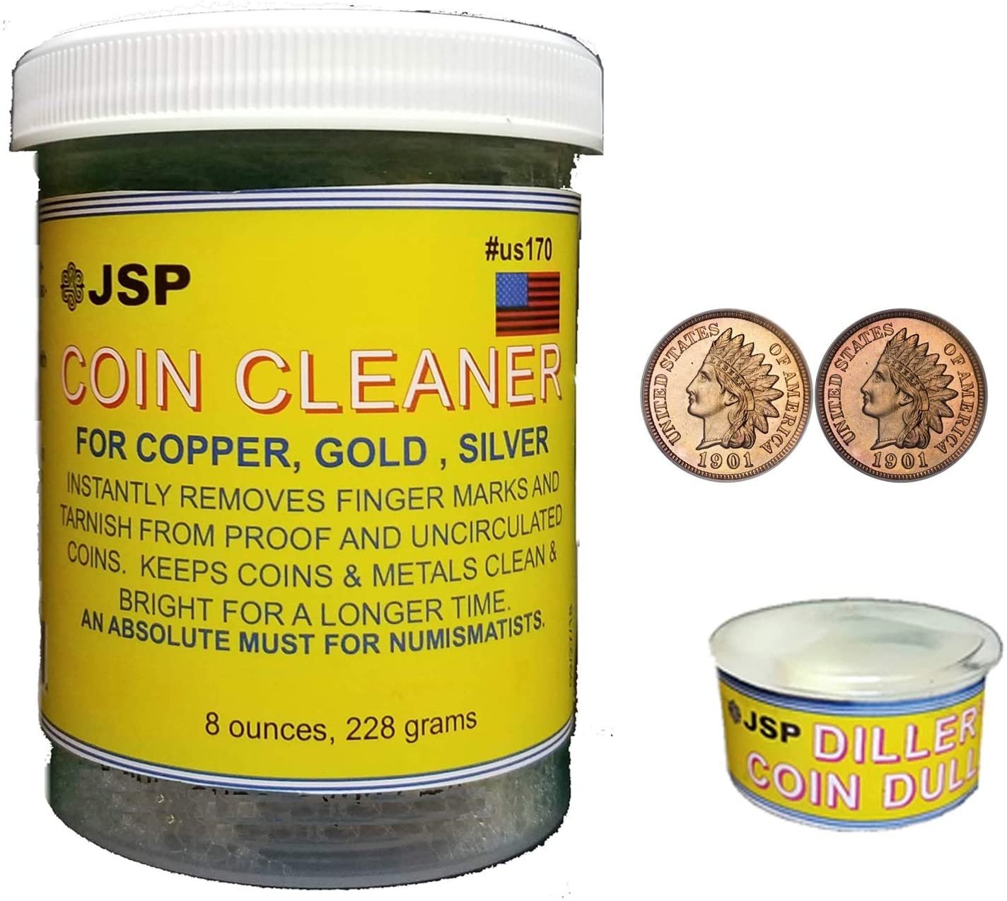 Silver Coin and Jewelry Cleaner, 8 fl oz, 237ml with Dipping