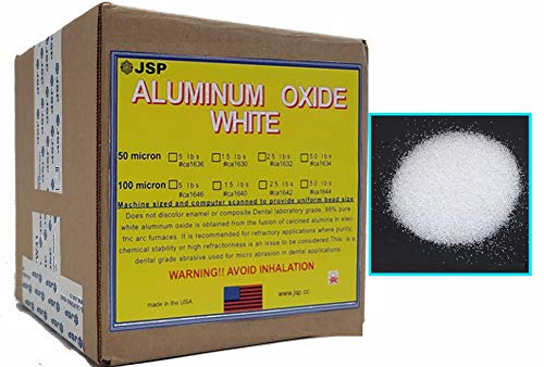 15 LBS ALUMINUM OXIDE 50 micron WHITE Polishing Blasting Media Abrasive Tumbling