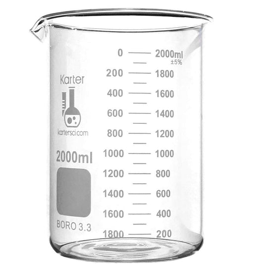 2000mL Borosilicate Glass Beaker – High-Quality Griffin Low Form Beaker