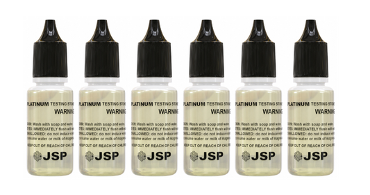 6 Bottles of JSP Platinum & Palladium Test Kit for Jewelry 950 Testing Acid Solution Tester Bullion