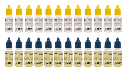 24 JSP Gold Test Bottles - 12 of 10K and 12 of 22K Acid Karat Testing Solution Jewelry Tester for Metals