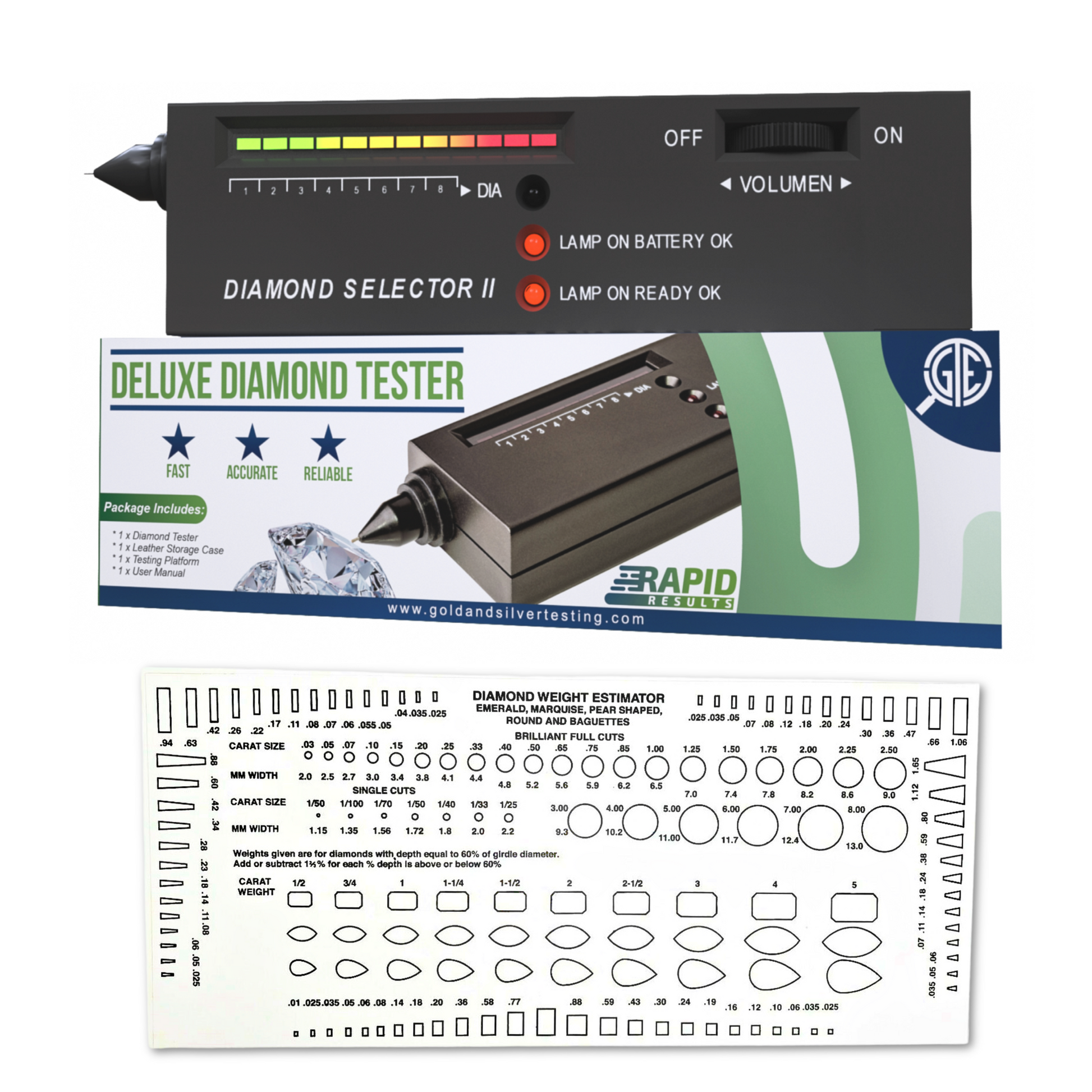 Diamond Tester Gemstone Testing Kit Digital Electronic Detect Calibration  Tool