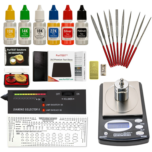 JSP Gold Silver and Platinum Jewelry Acid Appraisal Testing Kit Electronic  Scale Diamond Sapphire Tester Earth Magnet